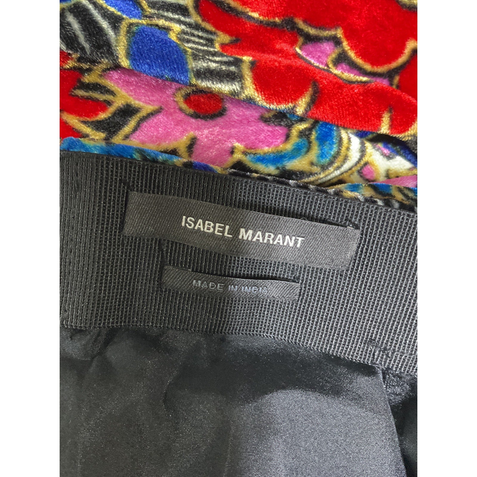 Isabel Marant 'Breenea' Blue Velvet Skirt Size 42
