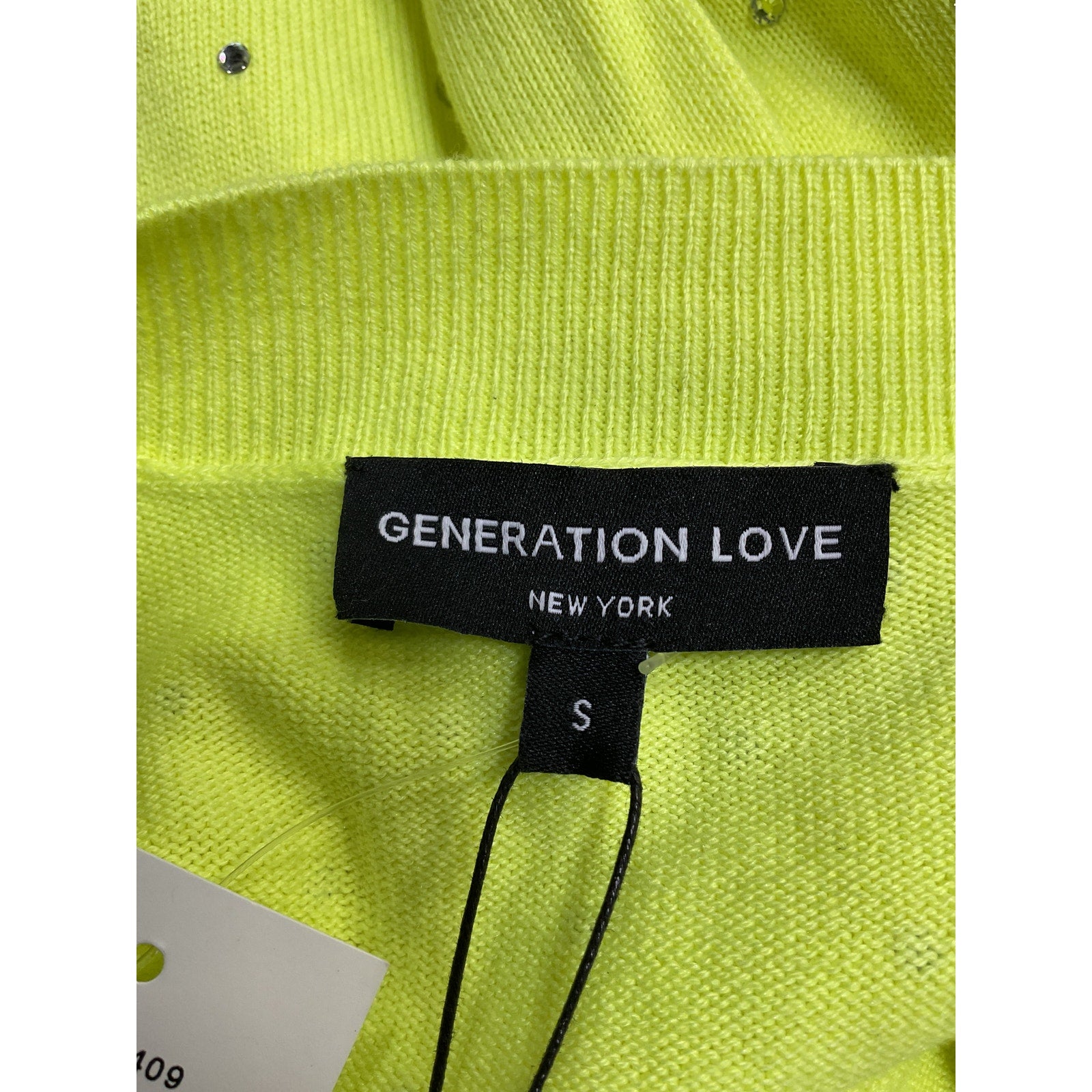 Generation Love 'Mori' Yellow Cotton Cardigan Size S - NWT