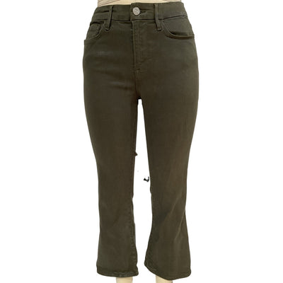 Frame Coated Surplus Le Crop Mini Bootcut Denim Jeans Size 28