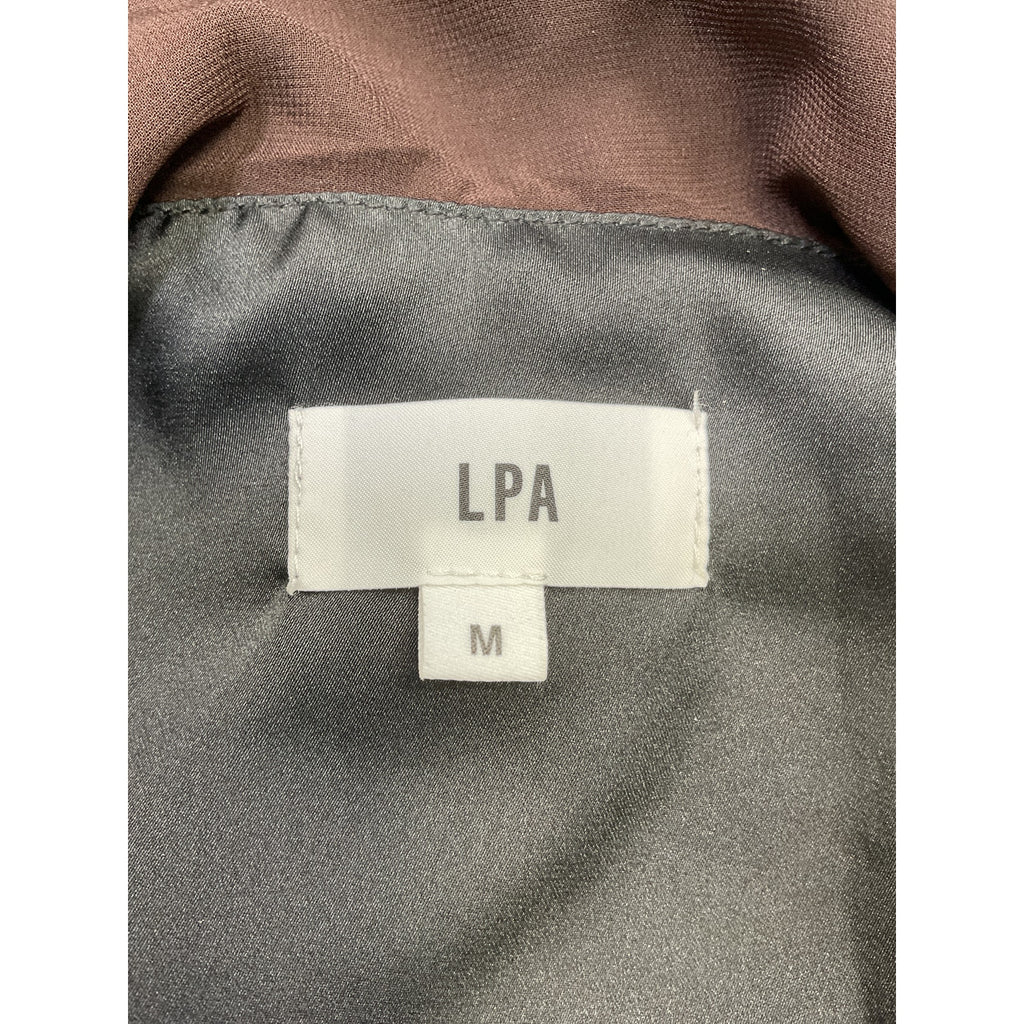 Lpa 'Jess' Brown Polyester Flounce Mini Dress Size M