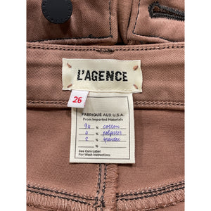 L'Agence 'Margot' Brown Metallic Coated Crop Skinny Denim Jeans Size 27