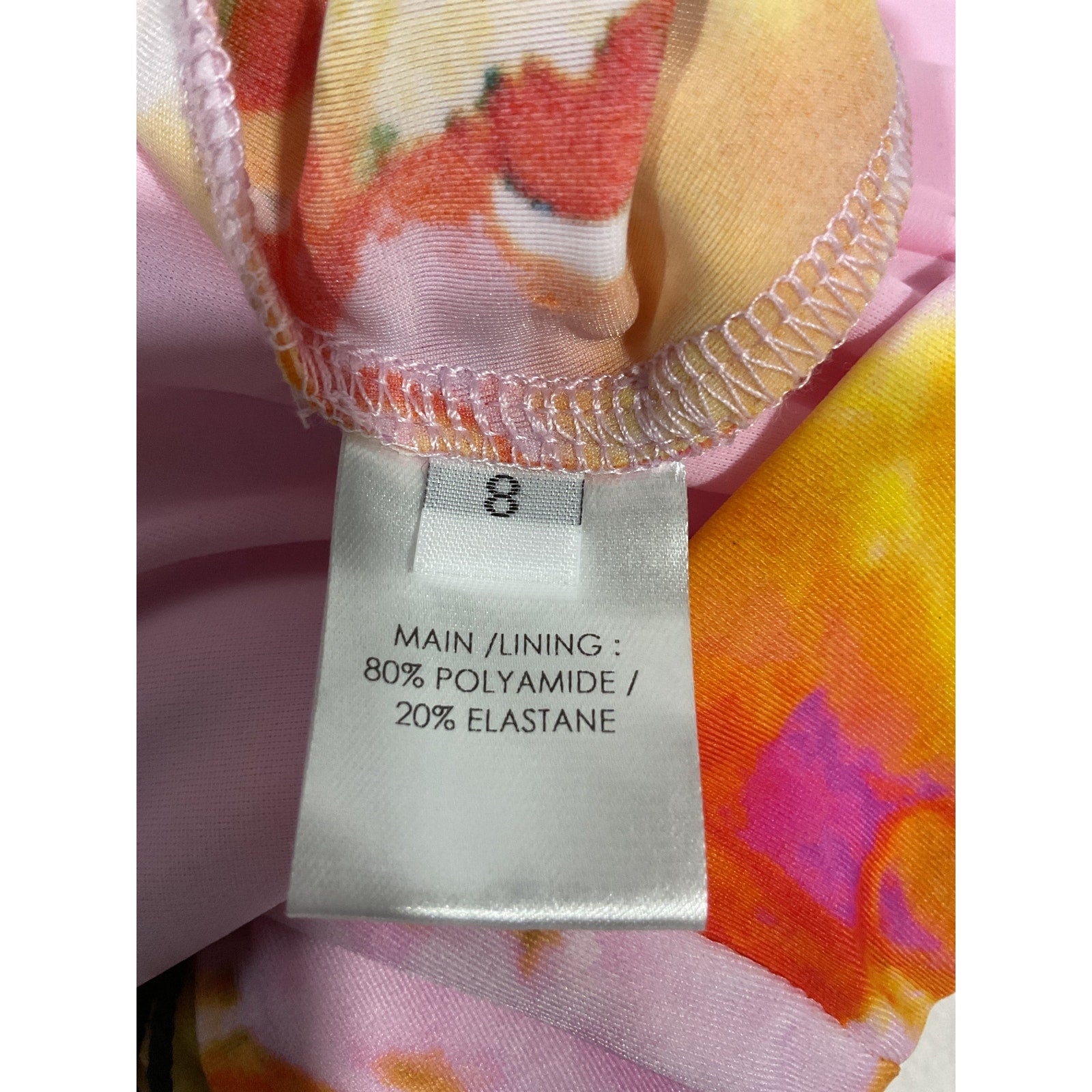 Alex Perry 'Claret' Pink Polyamide Tie-Dye Stretch-Jersey Midi Dress Size 8 - NWT