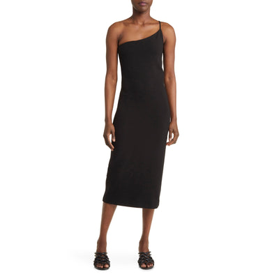 Rag & Bone 'Irina' Black One-Shoulder Ponte Knit Dress Size S
