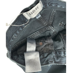 Agolde Classic Black 90s Pinch Waist High Rise Straight Denim Jeans Size 23