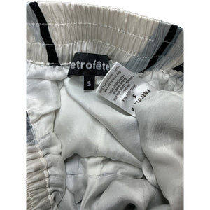 Retrofête Embellished Black White Graffiti Mackenzie Shorts Size S