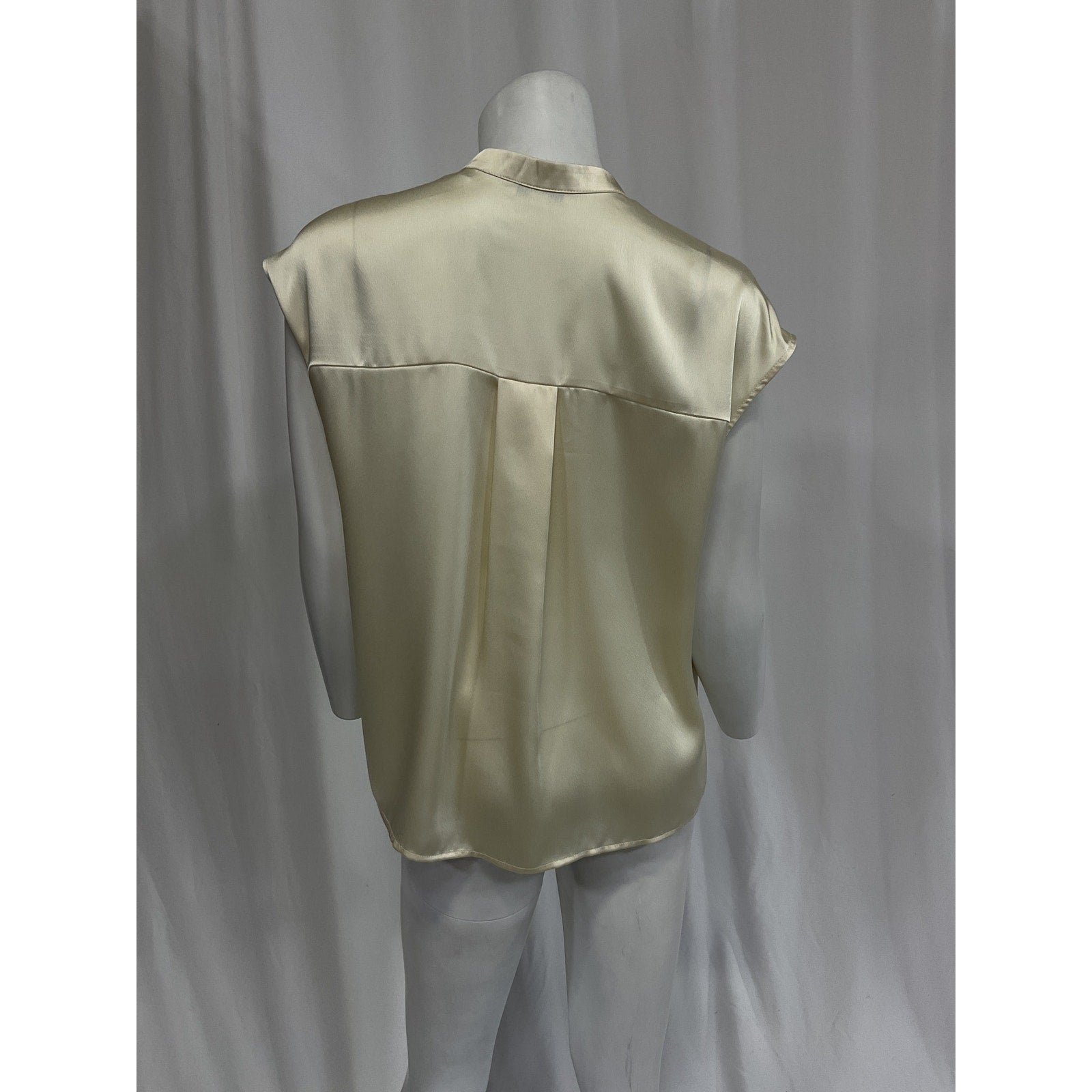 Vince 'Satin' White Shell Tank Size S