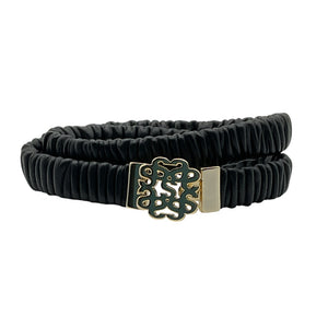 Sandro Ruched Black Cicily Belt Size 1 / S