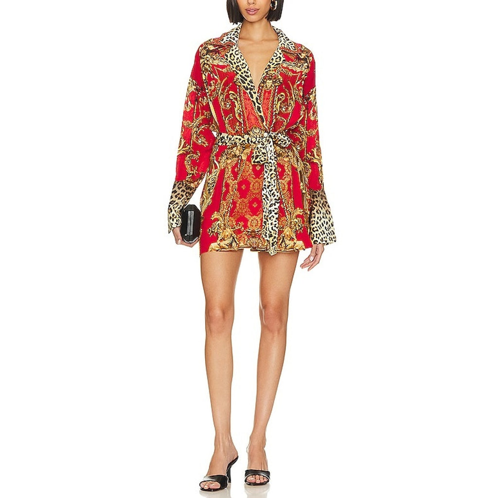 Camilla 'Split' Red Cuff Crystal Embellished Soft Jacket Size M