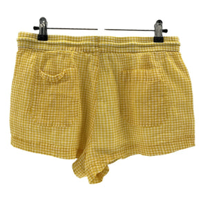 Ciao Lucia Gingham Yellow Togo Shorts Size M