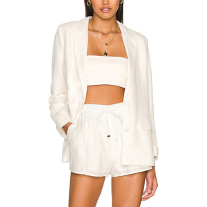 Cami Nyc 'Owen' White Linen Blazer Size XXS - NWT