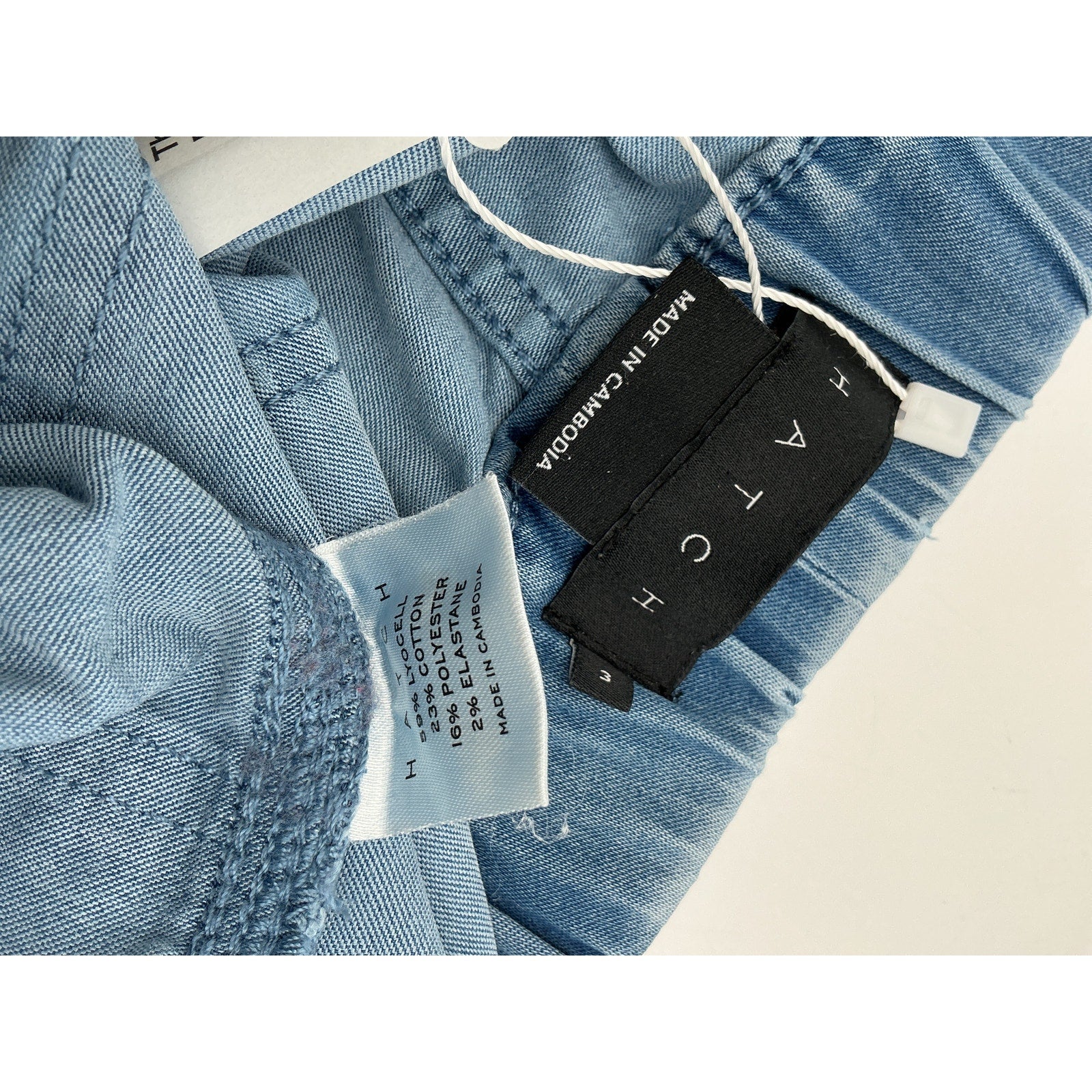 Hatch 'The Easy' Blue Lyocell Denim Jogger Size 3
