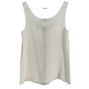Sézane Scalloped Beige Lucie Tank Size 32