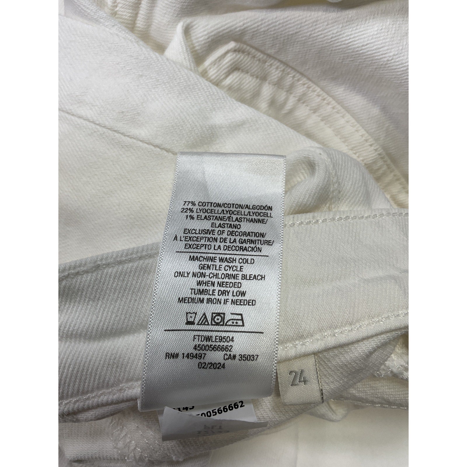 Favorite Daughter 'The Mischa' White Cotton High-Rise Wide-Leg Denim Jean Size 24