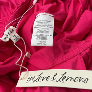For Love & Lemons Ruffled Fuchsia Clementine Mini Dress Size XS