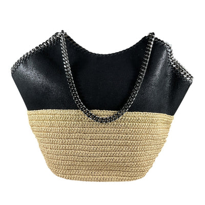 Stella Mccartney Two Tone Black Falabella Tote Bag