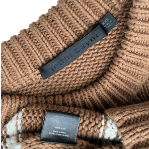 Jenni Kayne Striped Brown Chloé Crewneck Sweater Size XXS