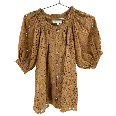 Cleobella Eyelet Tan Katie Blouse Size S