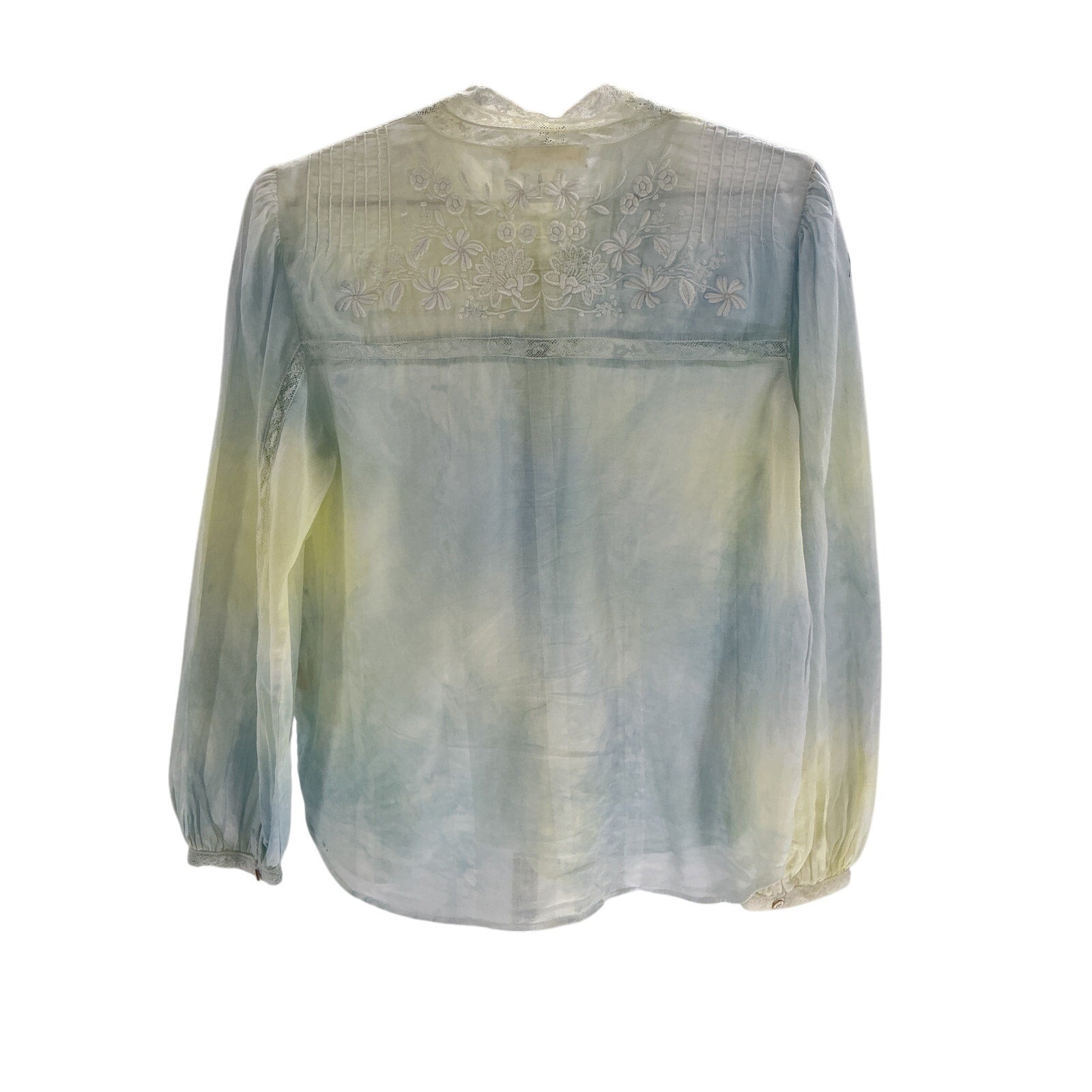 Loveshackfancy 'Ronda' Blue Cotton Top Size M