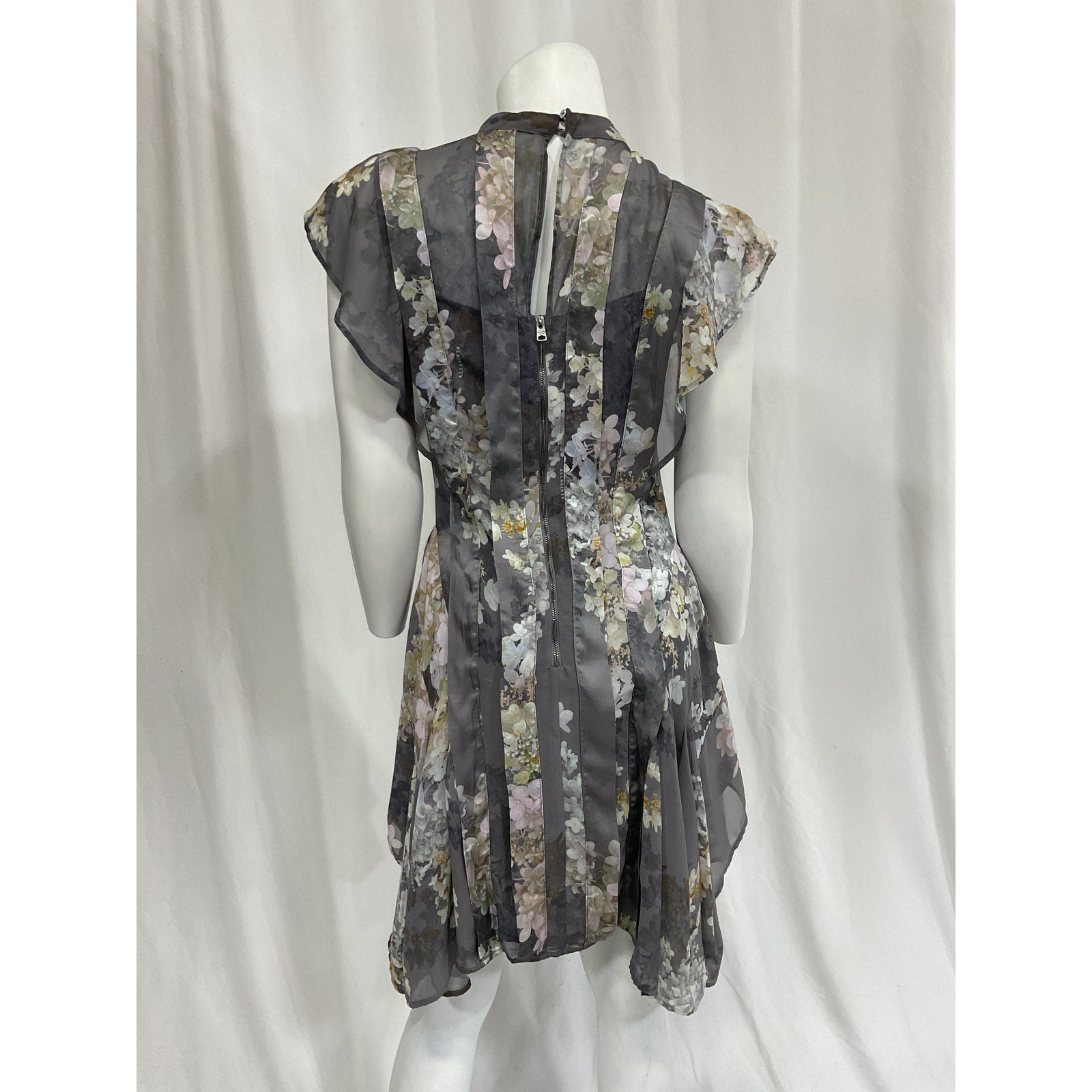 Allsaints 'Freya Venetia' Gray Midi Dress Size 0