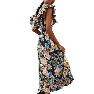 Love The Label Floral Black Topanga Dress Size XS