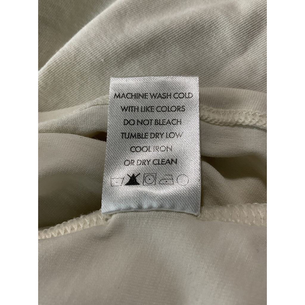 Helsa Jersey White Cotton Long Sleeve Turtleneck Size S