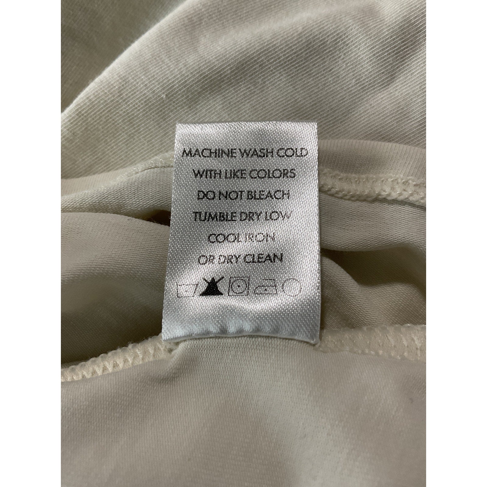 Helsa Jersey White Cotton Long Sleeve Turtleneck Size S