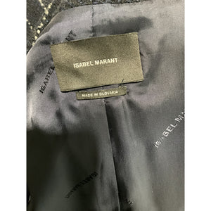 Isabel Marant Pinstriped Wool Midnight Blue Licia Coat Size 36 EU / US 4