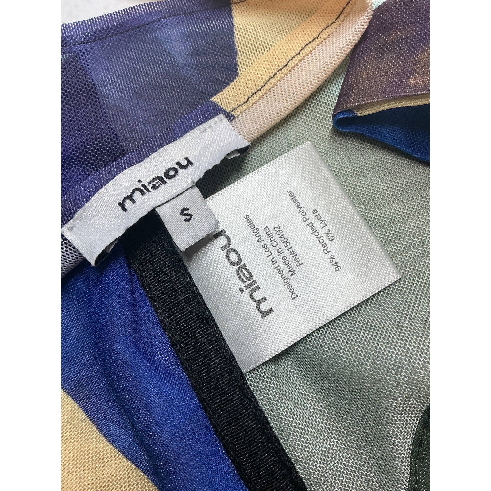 Miaou 'Tati' Blue Polyester Top Size S