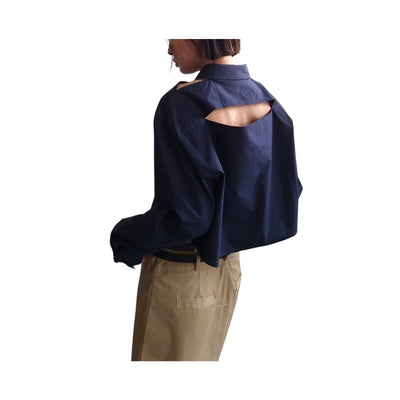 The Frankie Shop Cropped Blue Lara Shirt Size XS / S