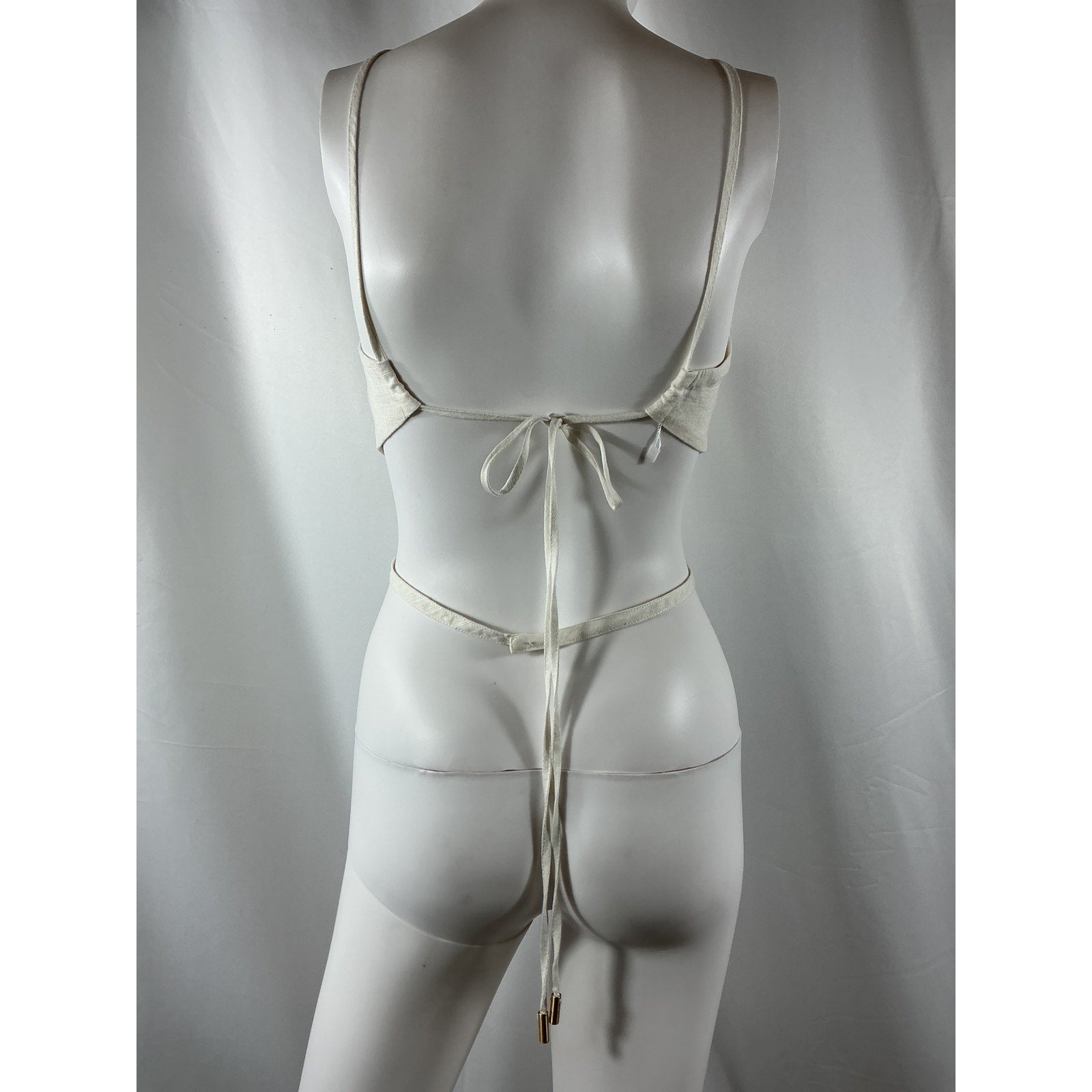 Cult Gaia 'Drew' Cream Linen Top Size S