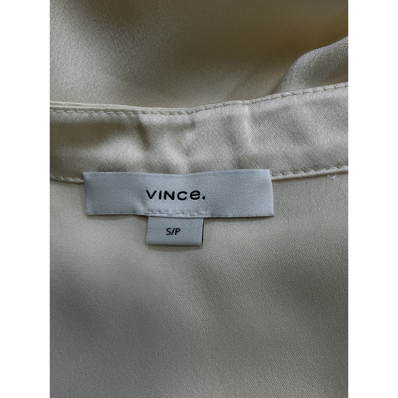 Vince 'Satin' White Shell Tank Size S