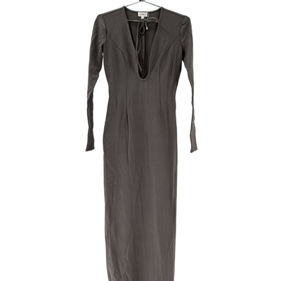 Lpa Sleek Gray Santino Maxi Dress Size S