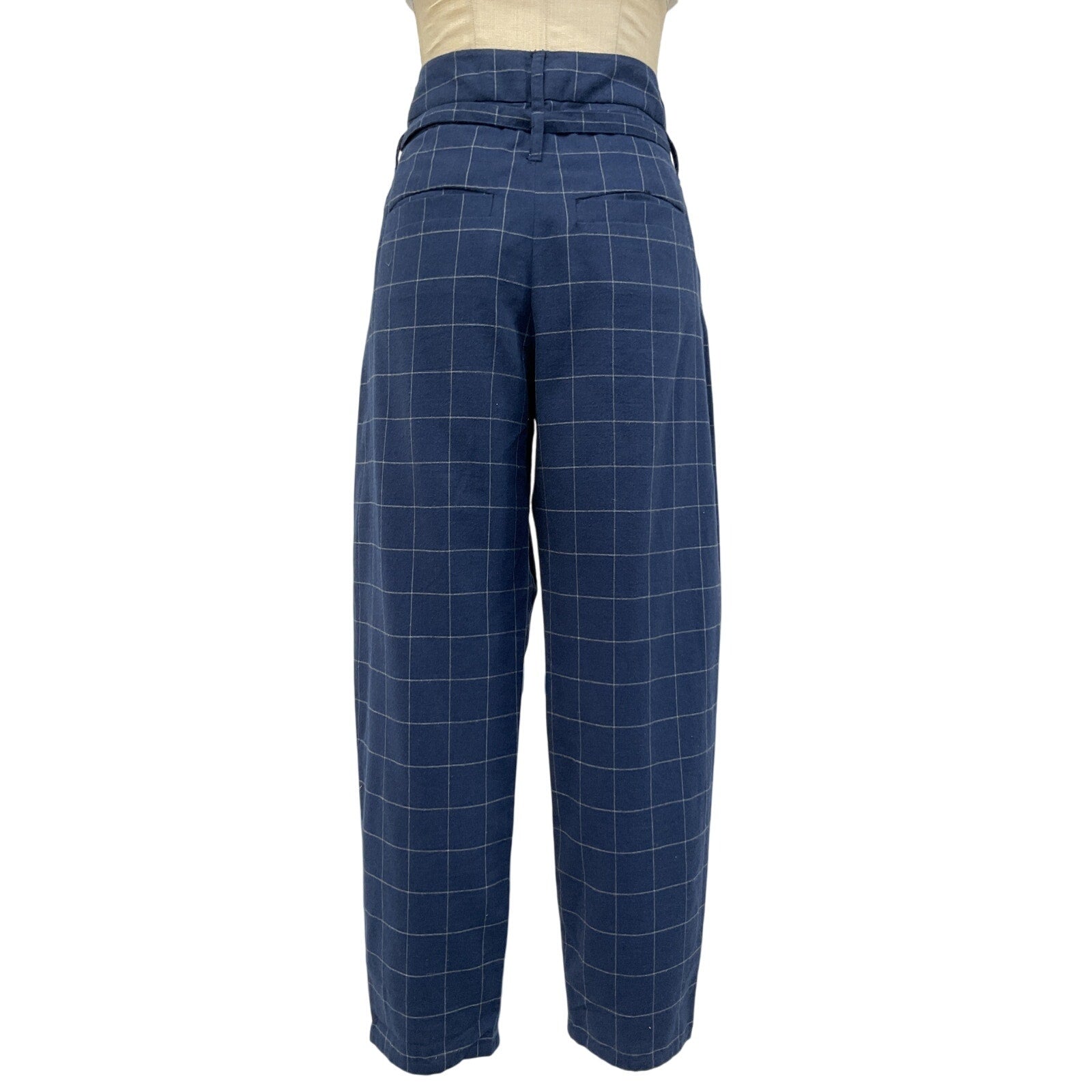 Marissa Webb Syd Lightweight Blue Cotton Flannel Balloon Pant Size 4