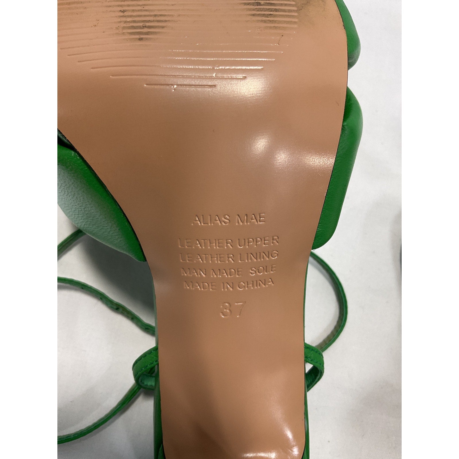 Alias Mae 'Milla' Green Leather Sandal Size 7