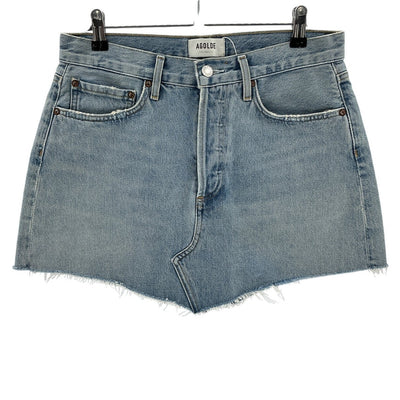 Agolde Vintage Blue Parker Angled Hem Skirt Size 27