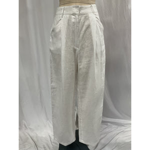 Aexae White Linen Trousers Size S