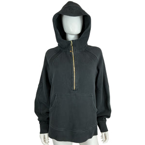Lululemon Oversized Black Scuba Half Zip Hoodie Size M/L
