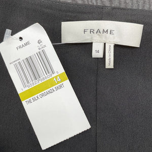 Frame Sheer Black Silk Organza Skirt Size 14