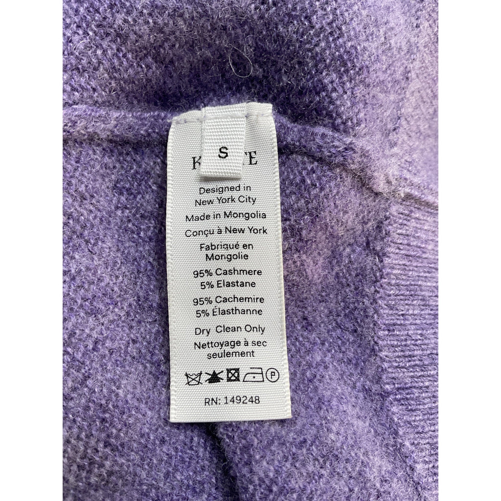 Khaite Purple Cashmere V-Neck Sweater Size S