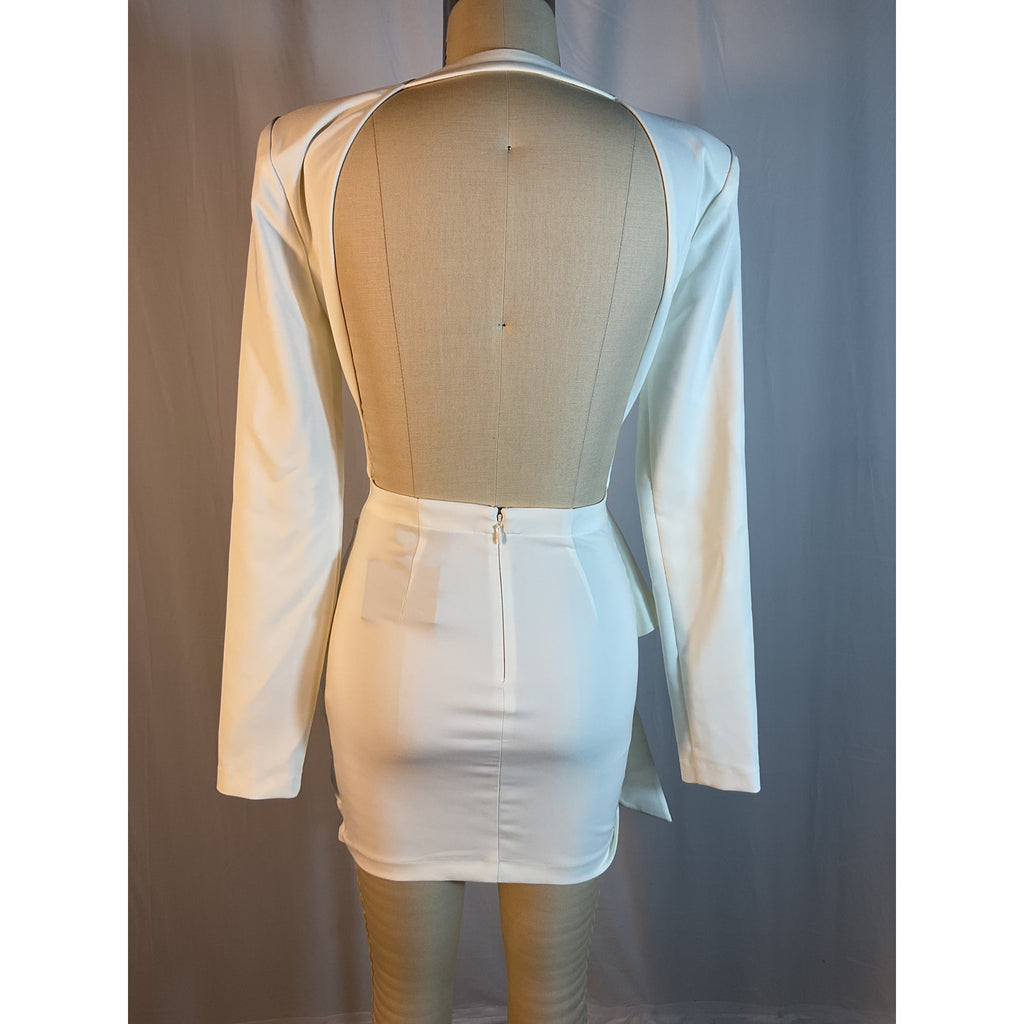 Michael Costello x Revolve 'Fena' White Mini Dress Size XS - NWT