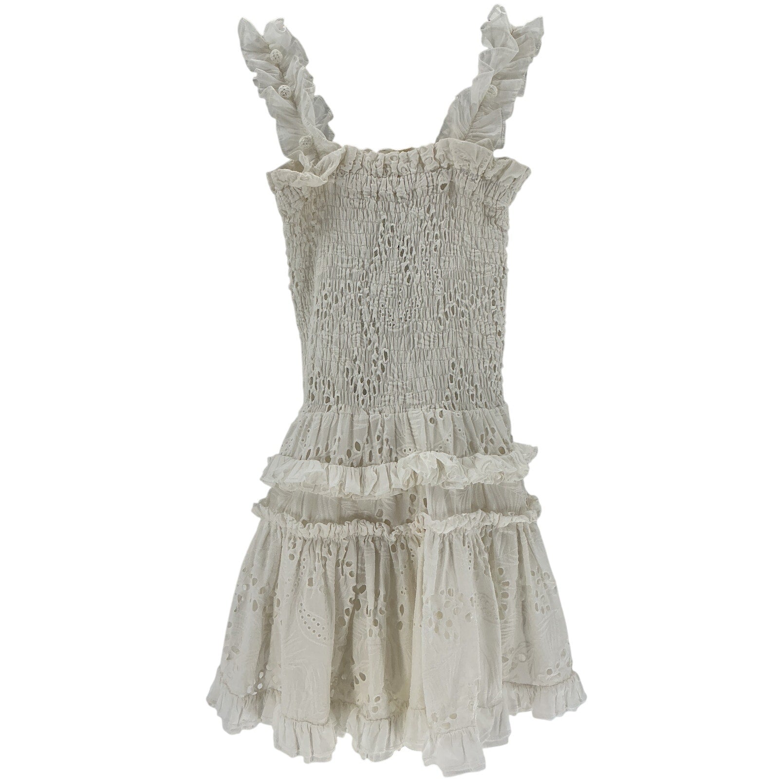 Waimari 'Alfresco' White Cotton Mini Dress Size XS