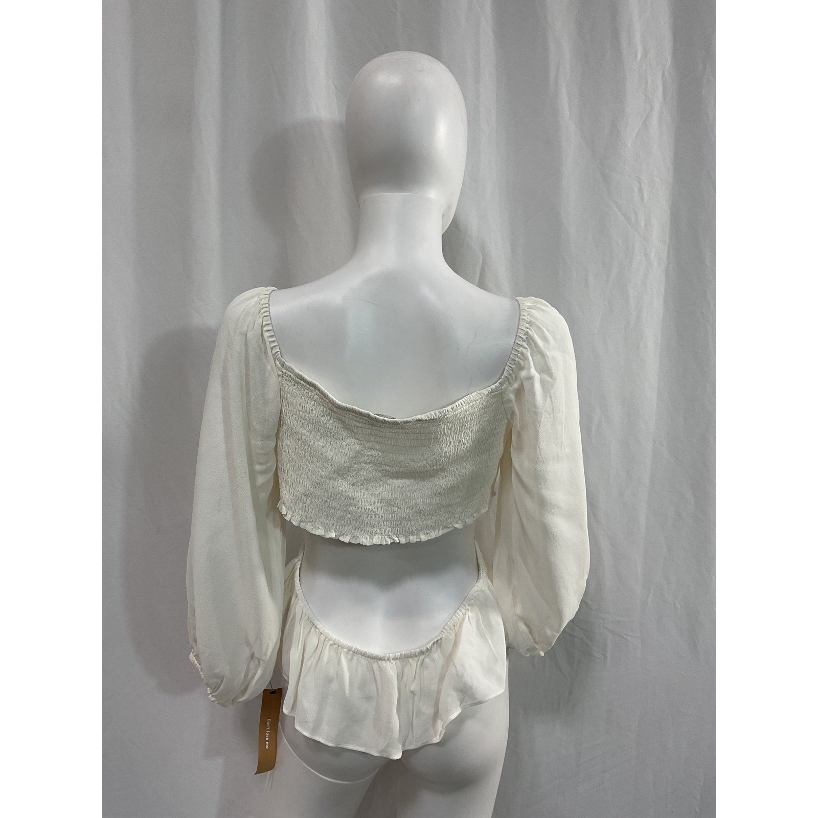 Reformation 'Laraine' White Cut Out Top Size 12