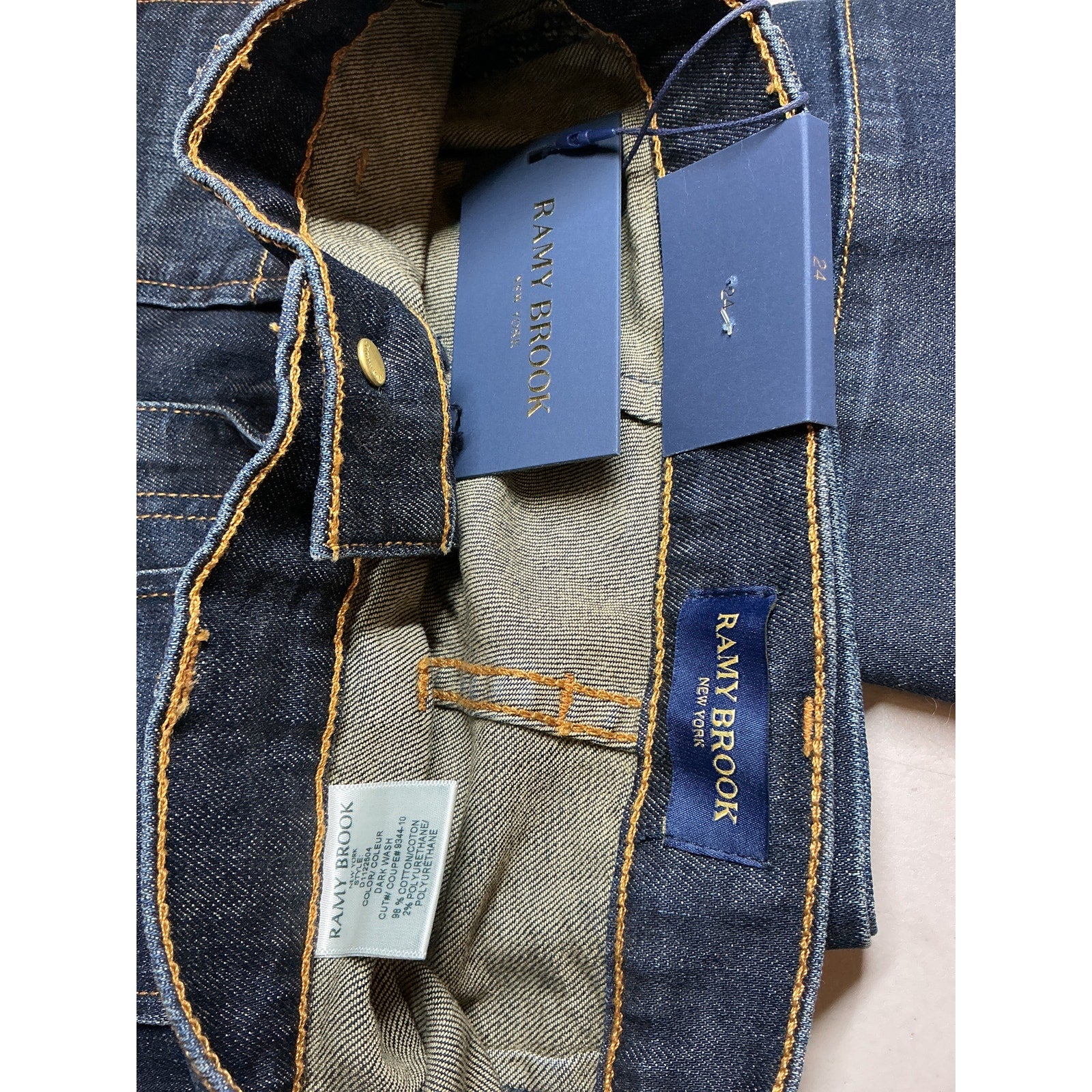 Ramy Brook 'Bailey' Blue Cotton Cropped Jean Size 24 - NWT
