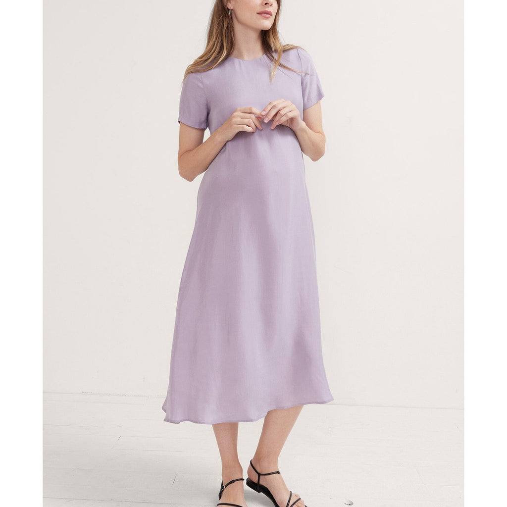 Hatch The 'James' Purple Cupro Dress Size 4