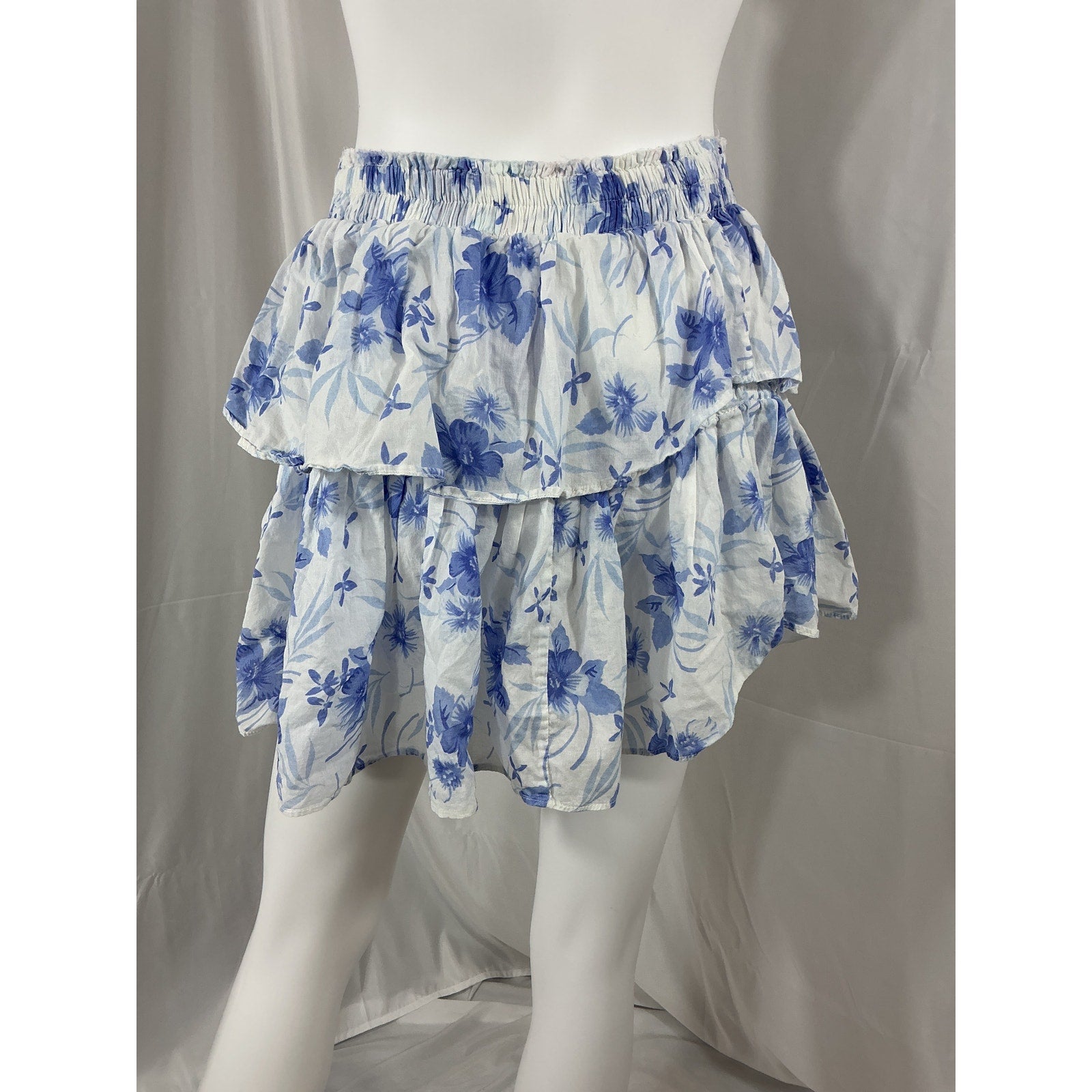 Loveshackfancy 'Ruffle' White Mini Skirt Size M
