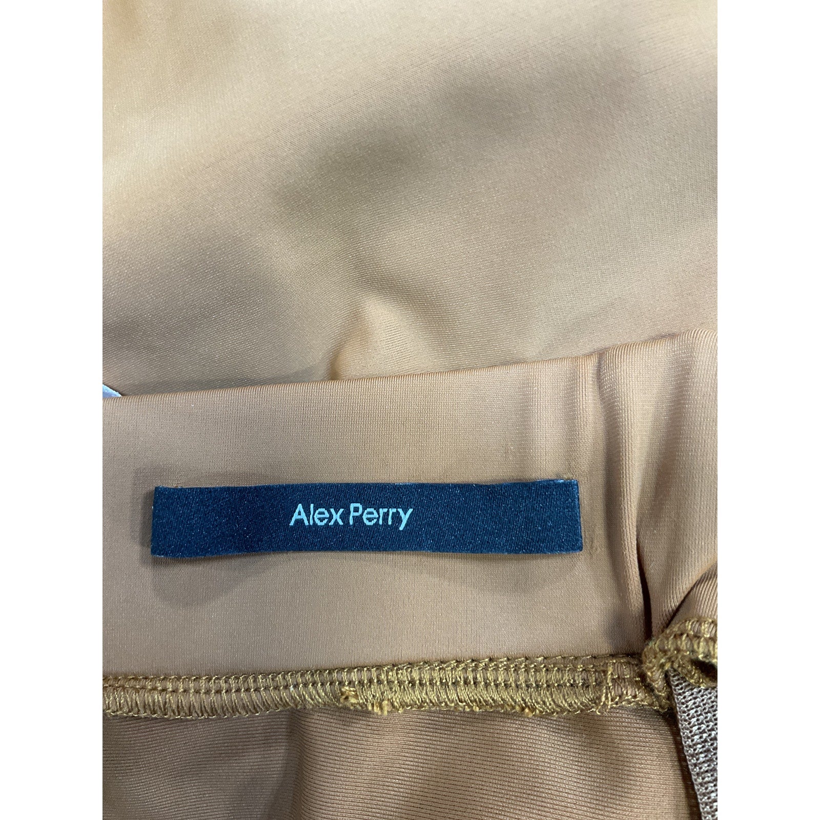 Alex Perry 'Patton' Brown Ruched Mini Skirt Size 2