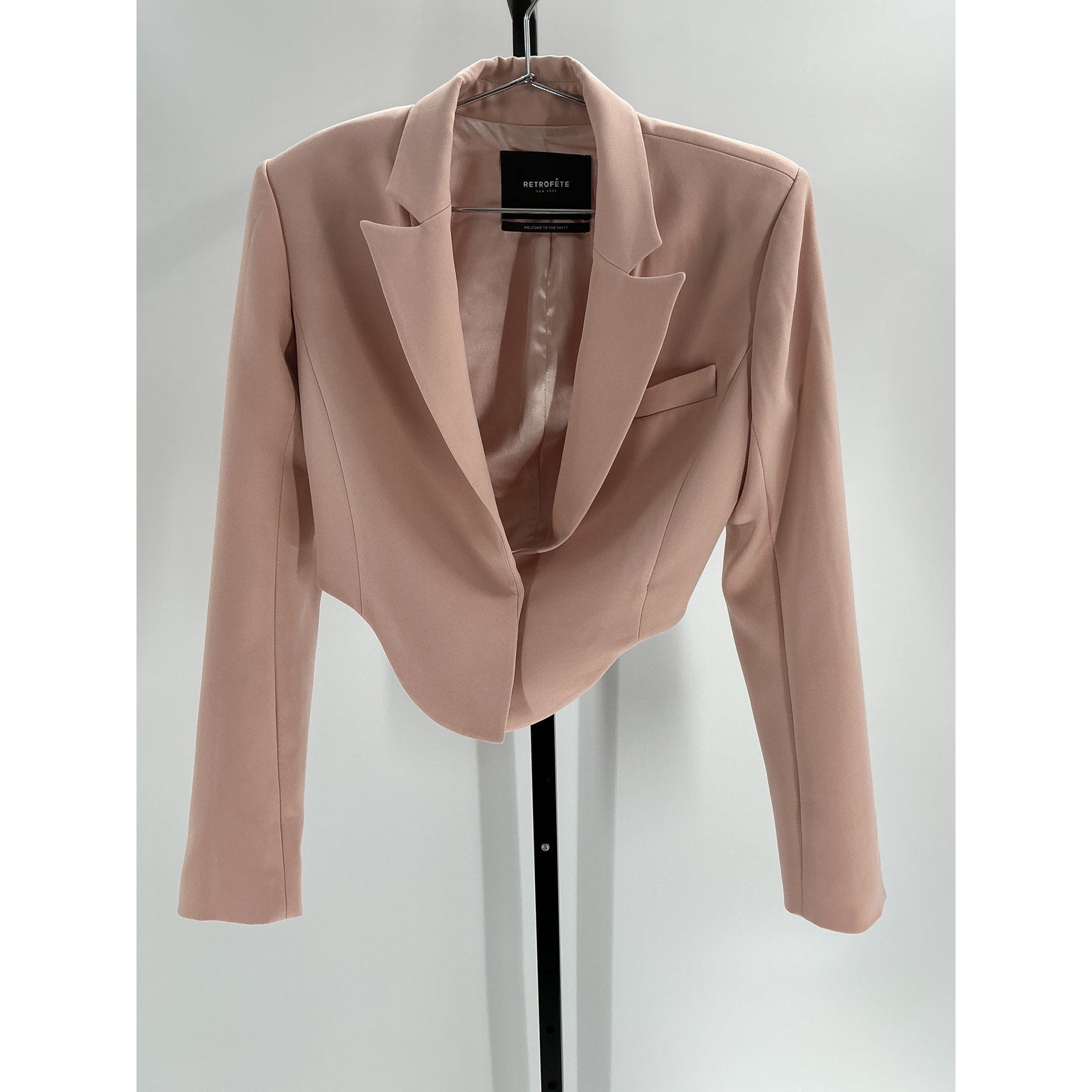 Retrofete 'Stella' Pink Polyester Blazer Size XS