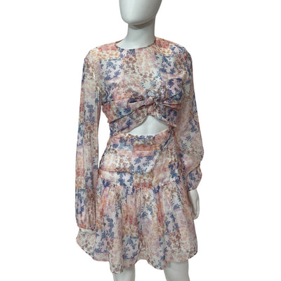 Atoir Elegant Romance Patch Print Solo Mini Dress Size S