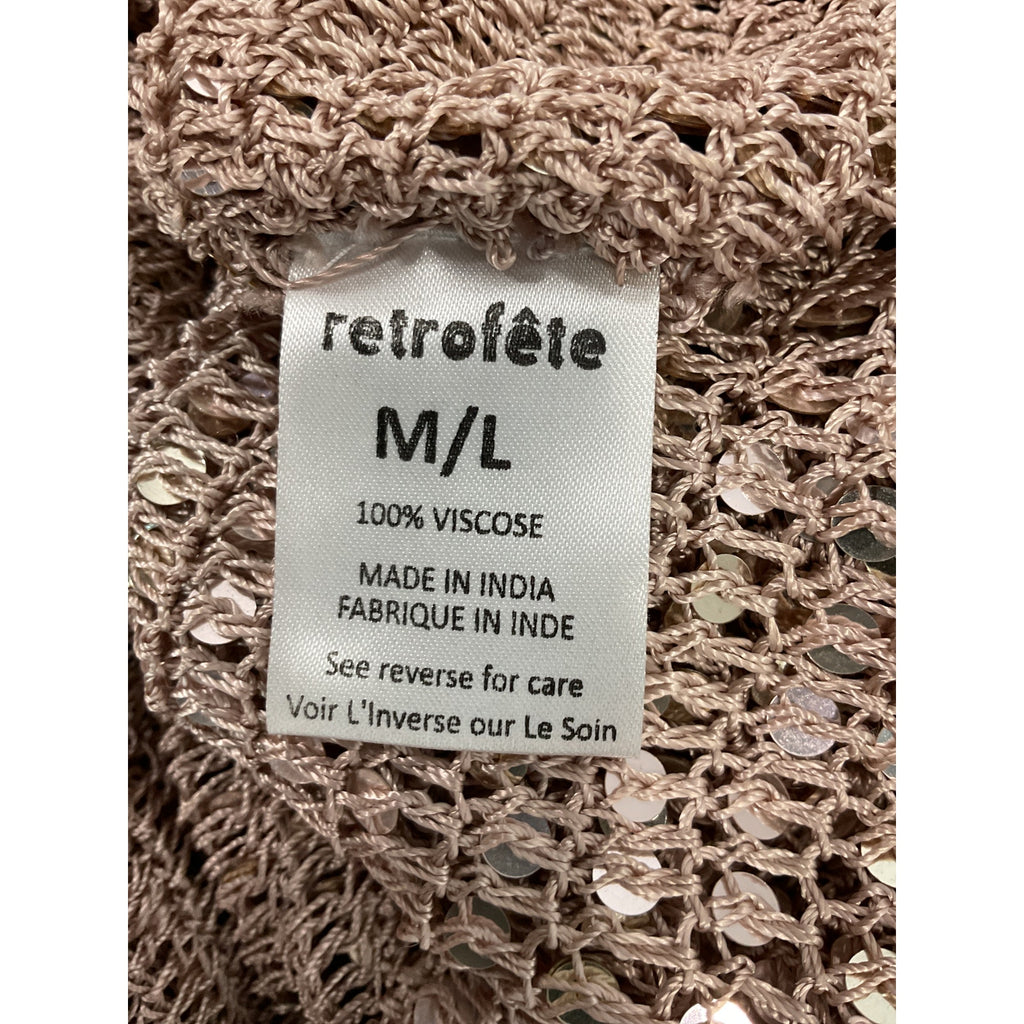 Retrofete 'Candice' Pink One Shoulder Sequin Embellished Dress Size M