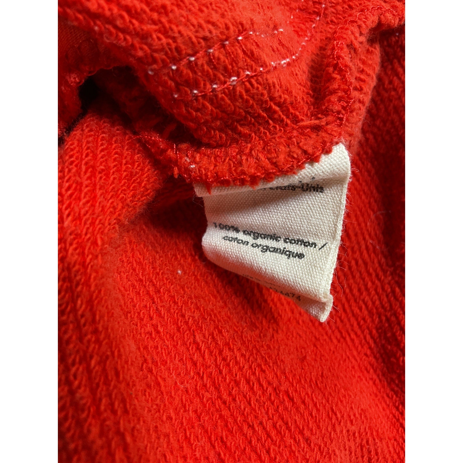 Donni. 'The Stripe' Red Cotton Eco-Terry Short Size L
